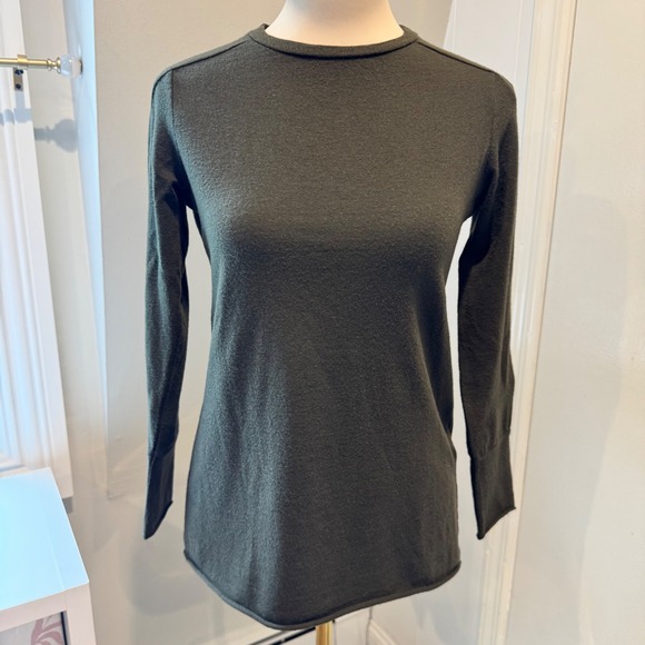 Labo.Art Sweaters - LABO.ART Olive Italian Wool Crew Neck Sweater | Size 2 (Small)